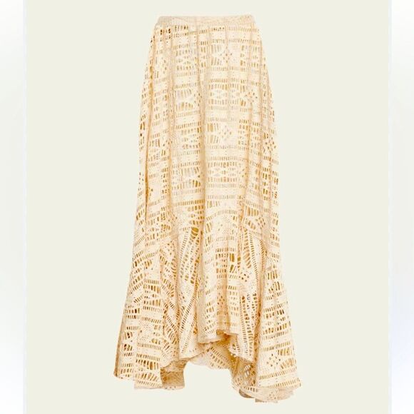 NWT PatBo Crochet Beach Maxi Skirt Bone XL - Picture 1 of 8